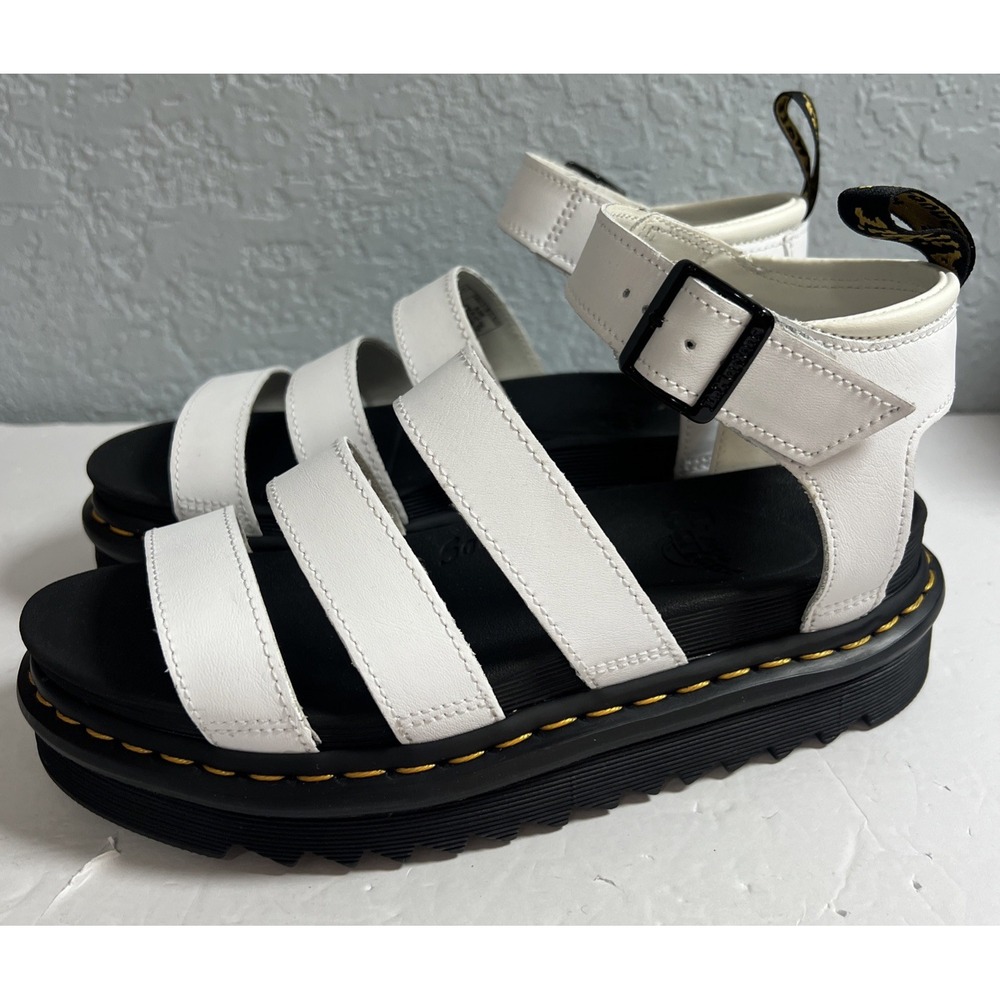 Dr. Martens Blaire Women's White Platform Strappy Sandals Size 8-New No Box
